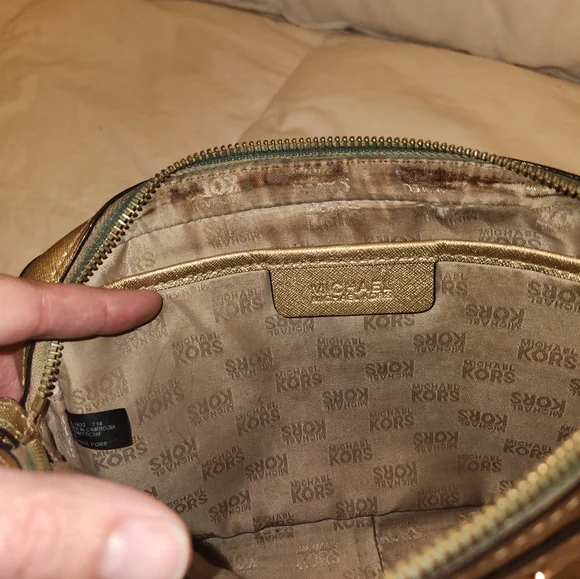 Michael Kors Gold Crossbody Bag - Picture 9 of 10